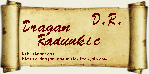 Dragan Radunkić vizit kartica